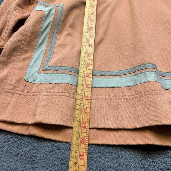 Vintage Unique Rose Corduroy Tunic With Nehru Collar & Quilted Bodice - Picture 6 of 16